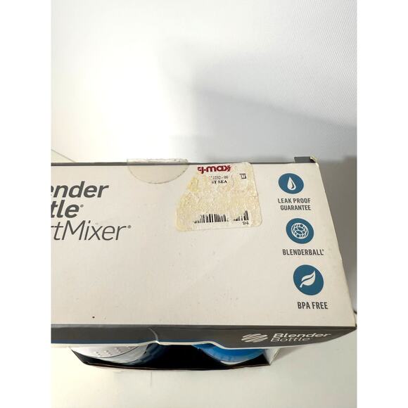 NIB 2 Pack BlenderBottle SportMixer 28oz & 20oz Blue Gray Shaker Cups w/ Balls - Picture 6 of 7